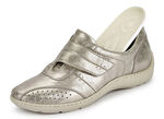 Waldläufer Slipper mit praktischem Klettverschluss MATTGOLD