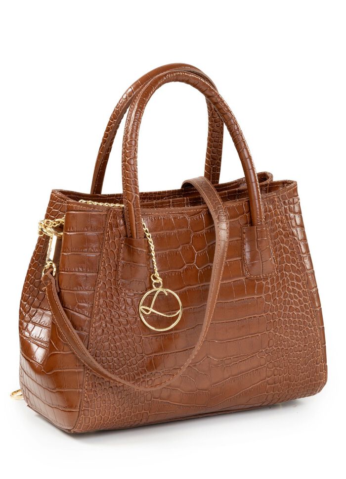 Laurina, Tasche, Damen, mit abnehmbarem, verstellbarem Umh&auml;ngeriemen COGNAC