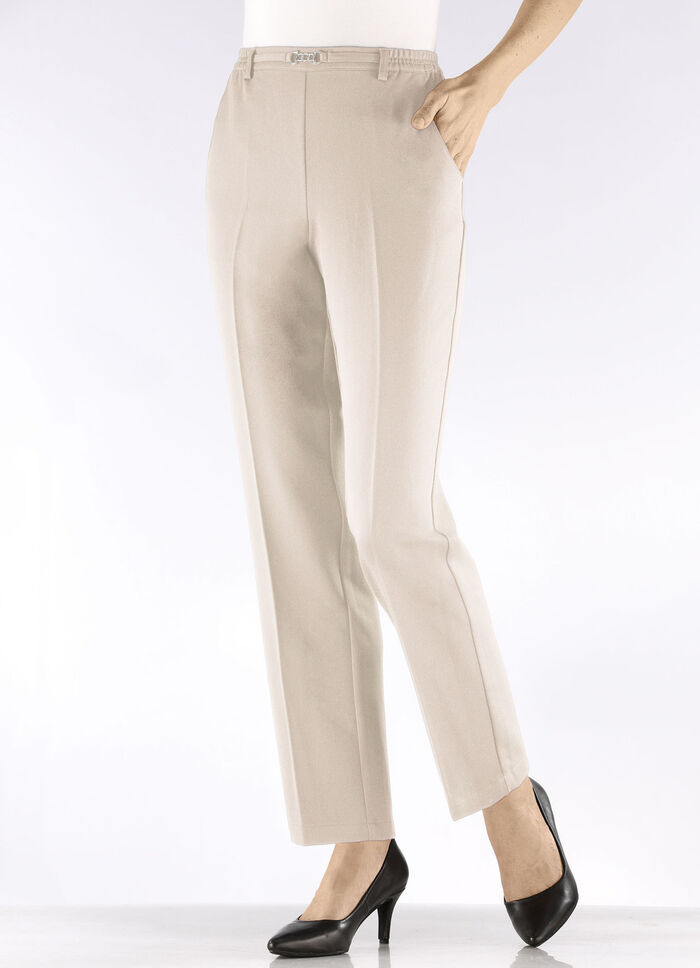Hose mit schm&uuml;ckendem Zierteil  ECRU