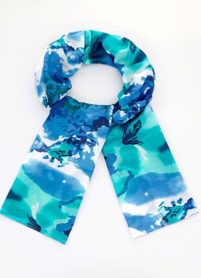 Schal mit floralem Dessin 