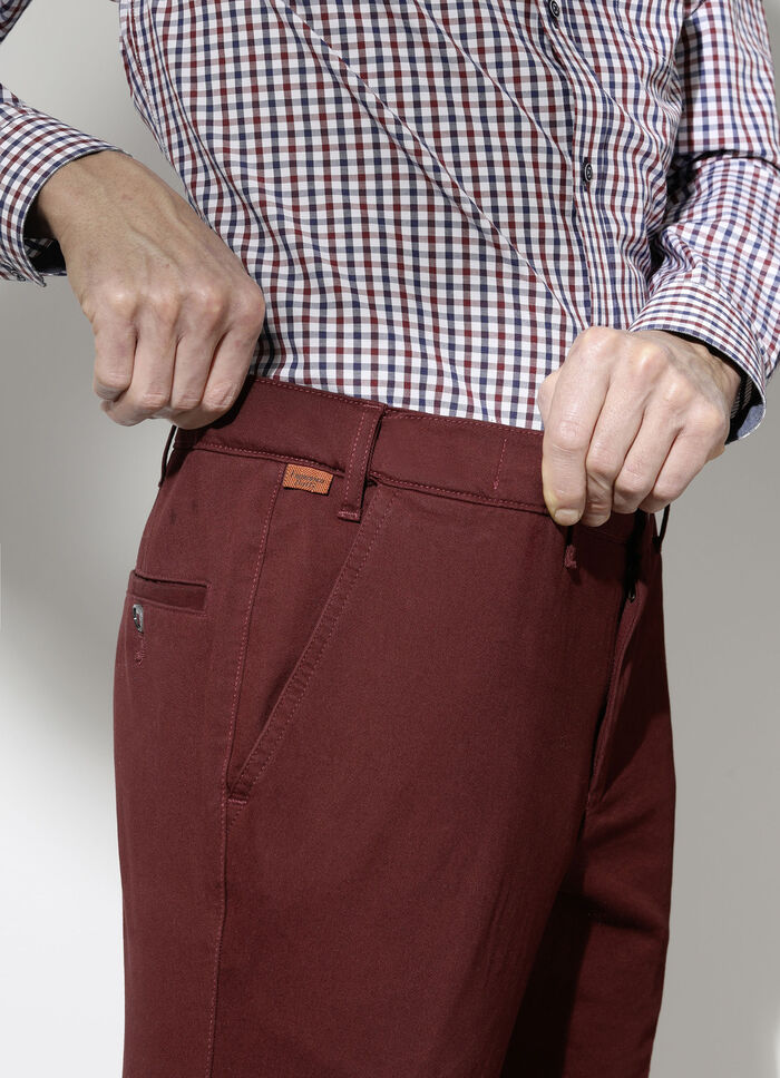 Hose von "Francesco Botti" mit Komfortbund in 3 Farben BURGUND