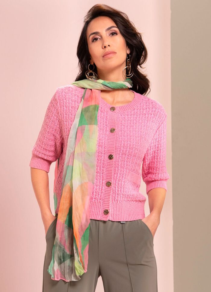 Strickjacke mit Schmuckkn&ouml;pfen 