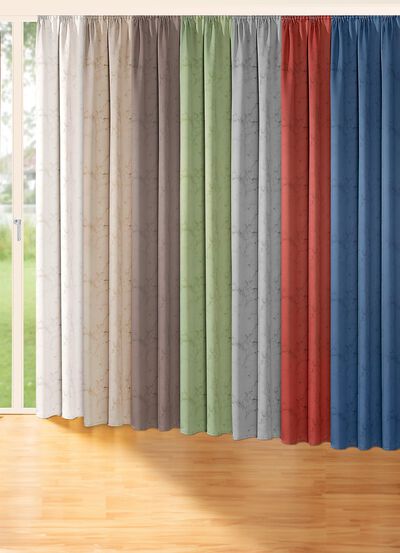 Blickdichter Verdunkelungsschal mit Kr&auml;uselband 