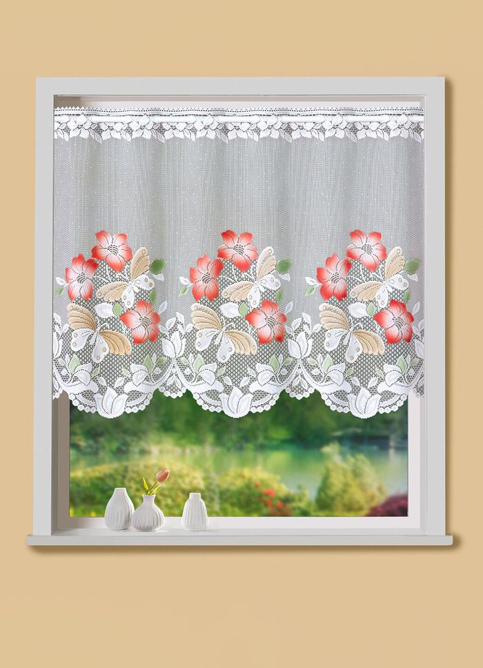 Kurzstore mit Stangendurchzug WEISS-BUNT