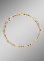 Halskette aus vergoldetem Edelstahl mit Kristallen 