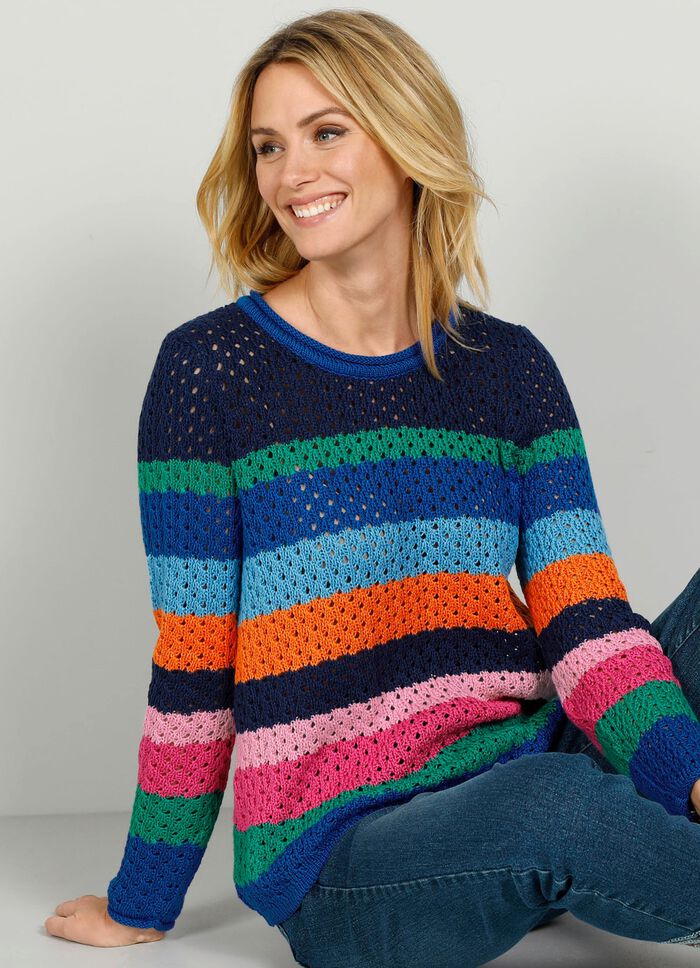 Pullover in Blockringeldessin 