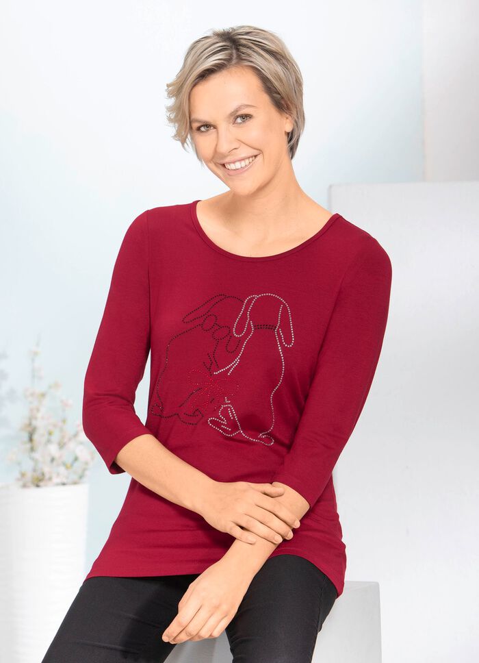 Ansprechendes Shirt mit Strasszier 