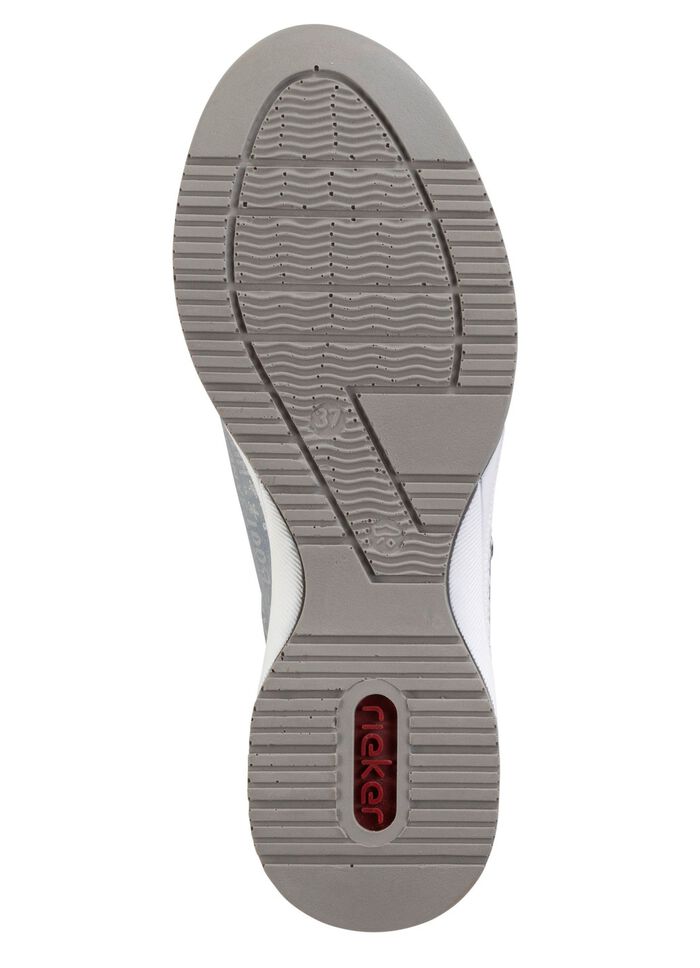 Rieker Schn&uuml;r-Sneaker aus bedrucktem Synthetikmaterial HELLBLAU-SILBER