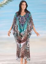 Laurina Kaftan mit Schmucksteinchen 