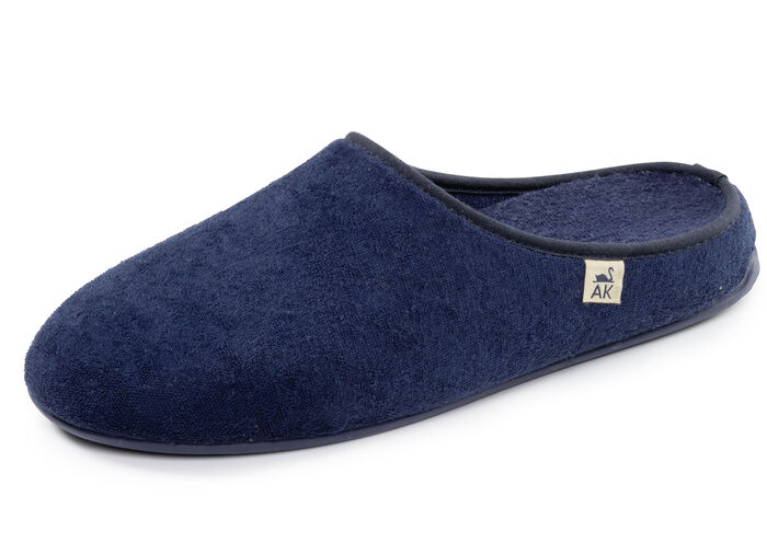 Klassische Herren-Hausschuhe, mit herausnehmbarem Fu&szlig;bett BLAU