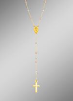 Kreuz-Halskette in Tricolor 