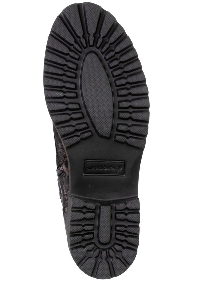 Waldl&auml;ufer Schn&uuml;r-Stiefelette mit Leo-Print 