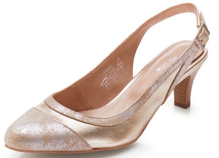 ELENA EDEN Sling-Pumps in edler Form GOLD