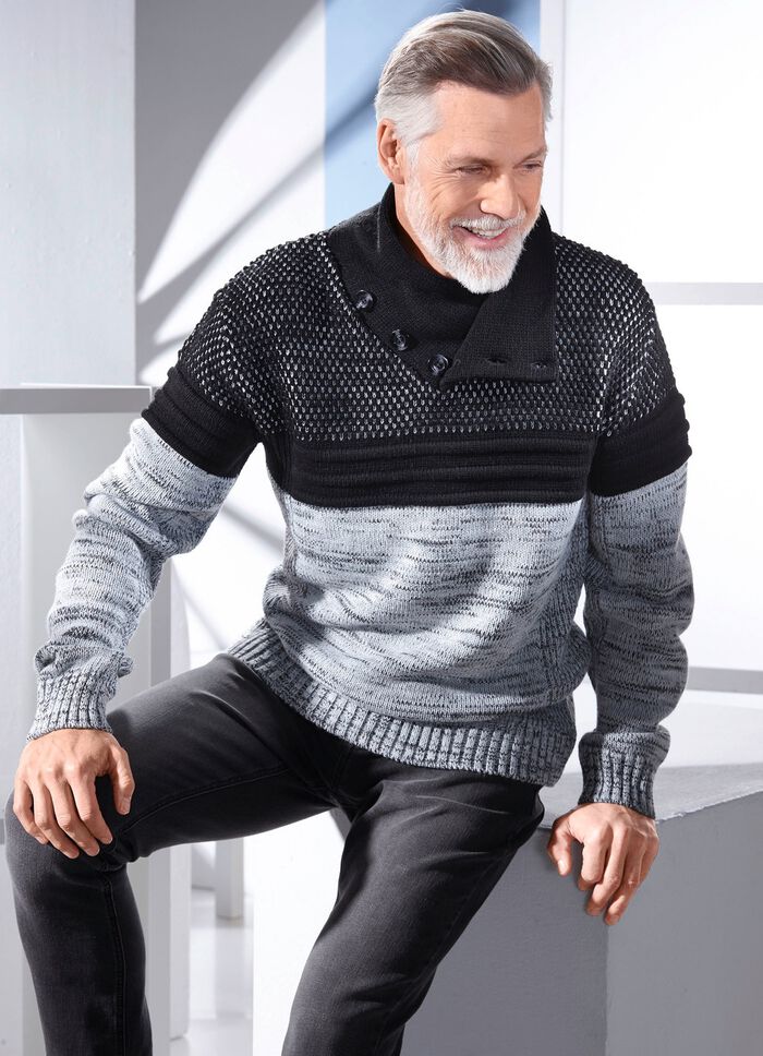 Pullover mit Schalkragen 