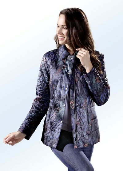 Jacke mit Blüten- und Blätterdessin  Jacke mit Blüten- und Blätterdessin