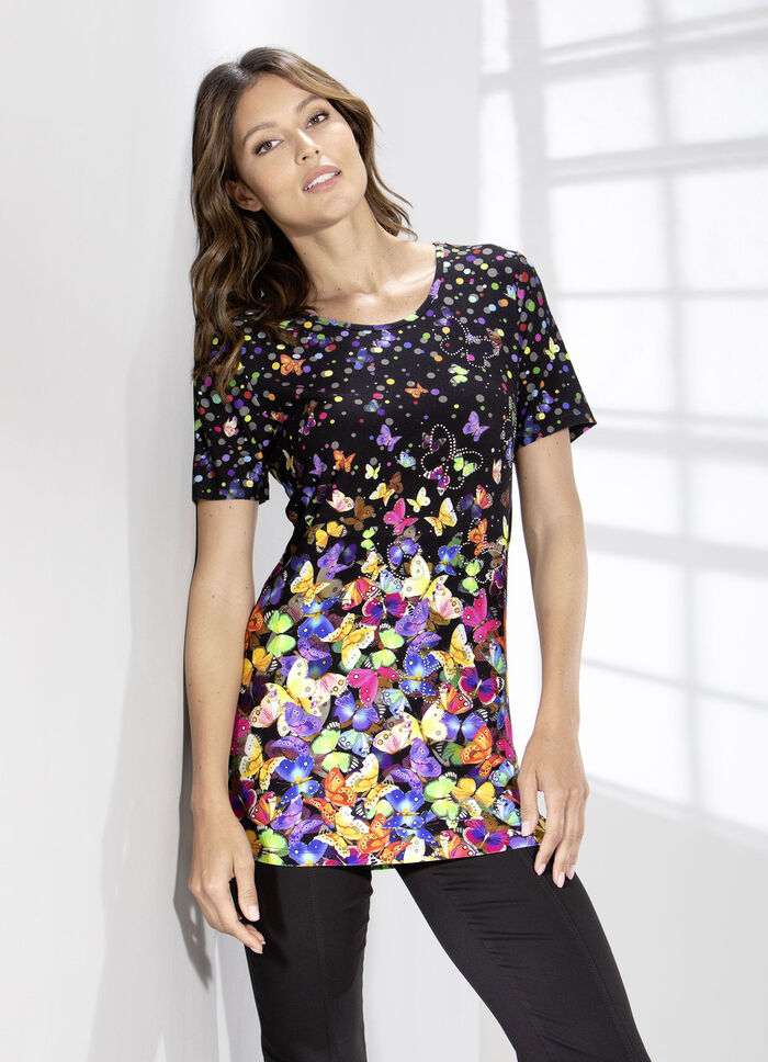Longshirt mit farbbrillantem Inkjet-Druck 