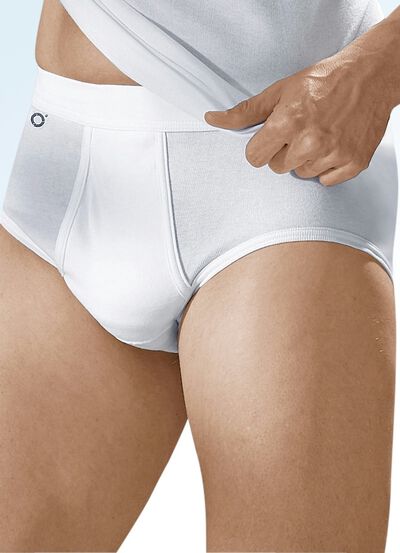 Pfeilring Viererpack Slips aus Feinripp, wei&szlig; 