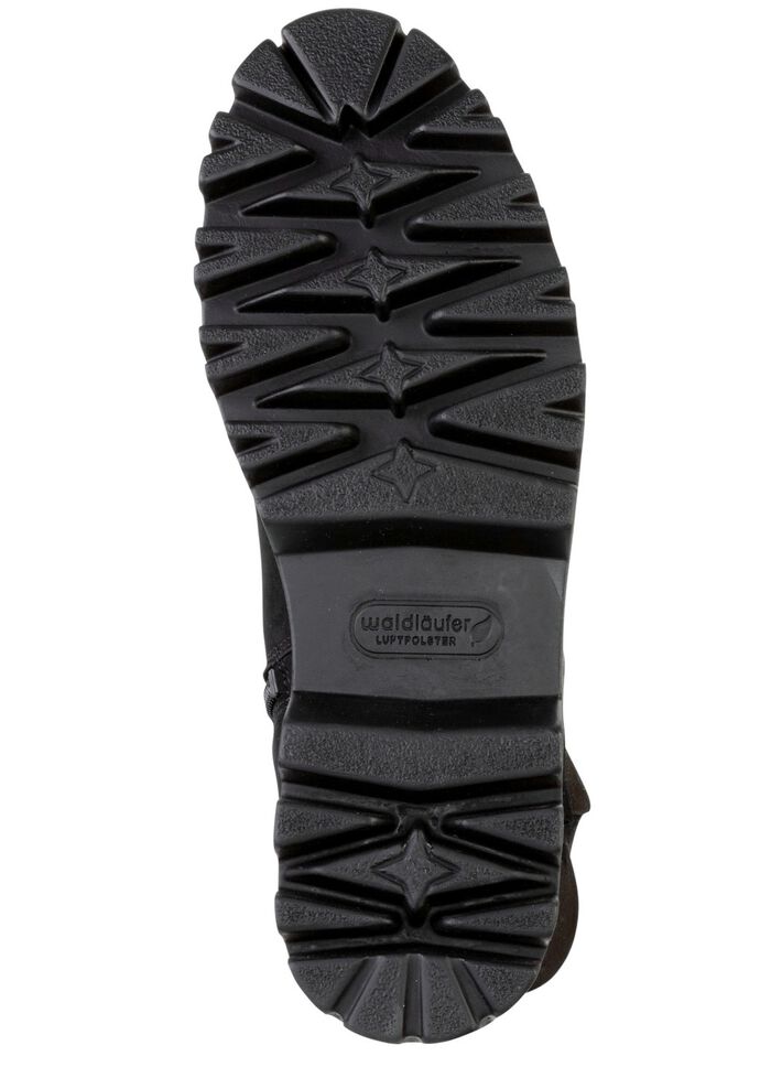 Waldl&auml;ufer Stiefelette mit kuscheligem Kragen aus Lammfell SCHWARZ