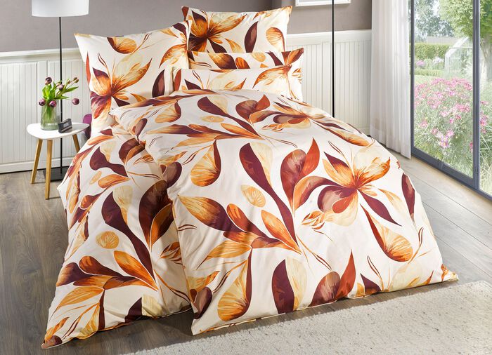 Beidseitig bedruckte Bettw&auml;sche-Garnitur von Florella 