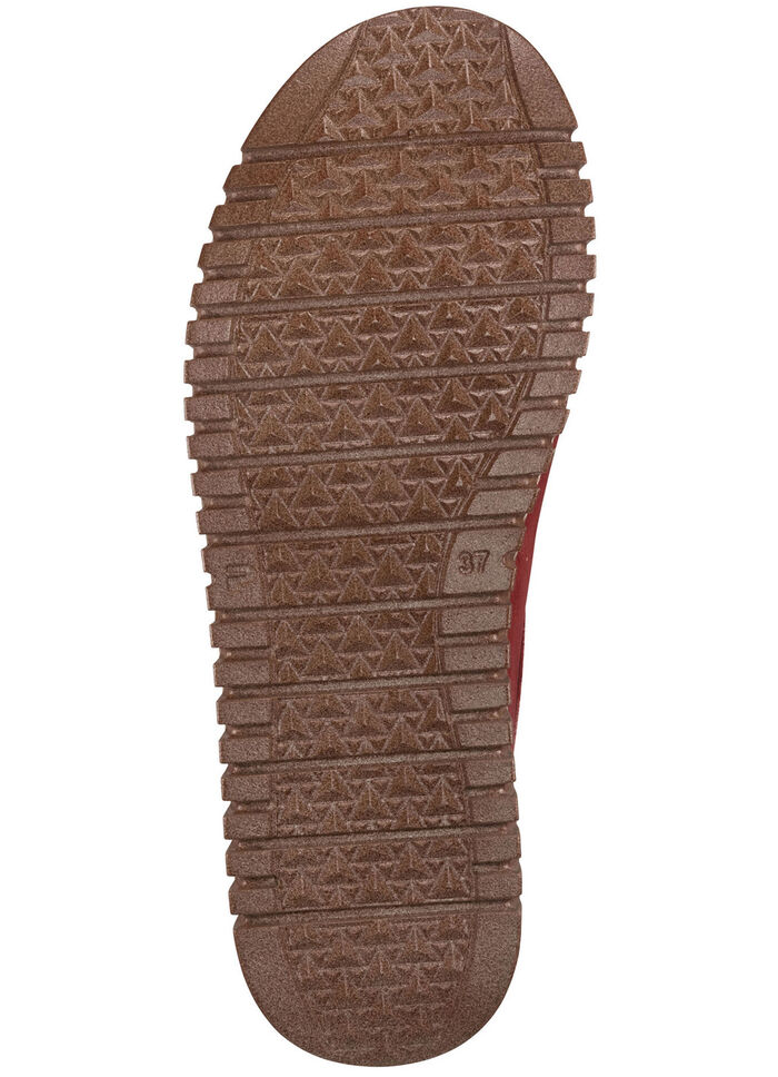 Mokassin-Schnürschuh aus Rind-Nubukleder ROT