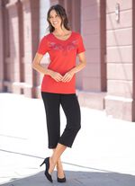 Shirt mit dekorativer Pl&auml;ttchenzier in 2 Farben 