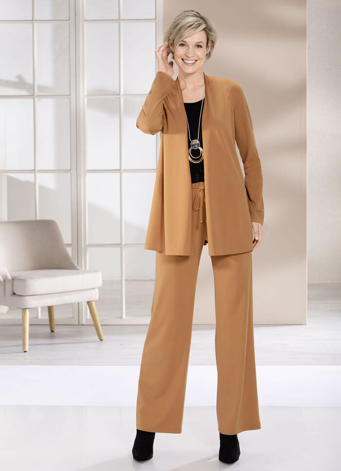 Shirtjacke in verschlussloser Form in 4 Farben CAMEL