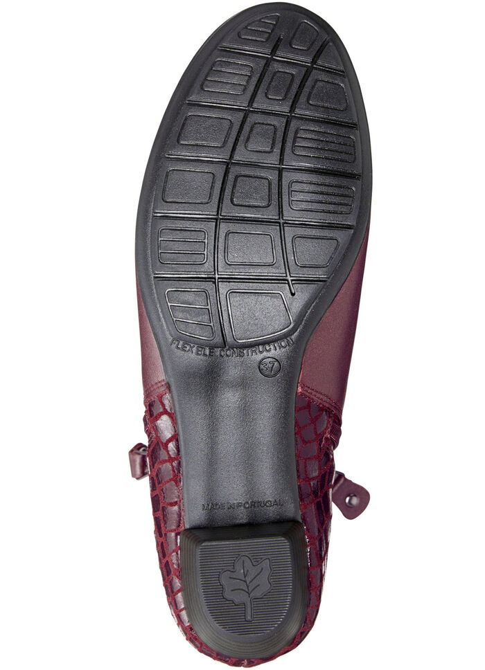 ELENA EDEN, elegante Damen-Stiefeletten, Weite G, mit herausnehmbarem Fu&szlig;bett BURGUND