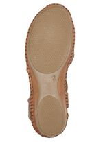 ELENA EDEN, sommerliche Damen-Sandalen, Weite G, aus Leder COGNAC