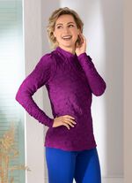 Shirt mit Stehkragen in 5 Farben BEERE