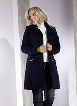 Kurzmantel mit silberfarbener Zierapplikation an den Taschen