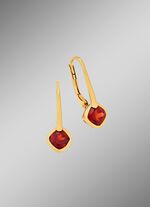 Schlichte Ohrringe mit echt Granat 