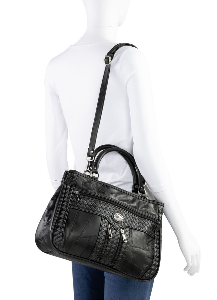 Tasche in Patchwork-Verarbeitung SCHWARZ