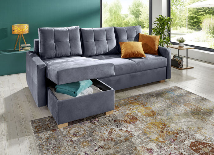 Polsterecke mit Bettfunktion ANTHRAZIT