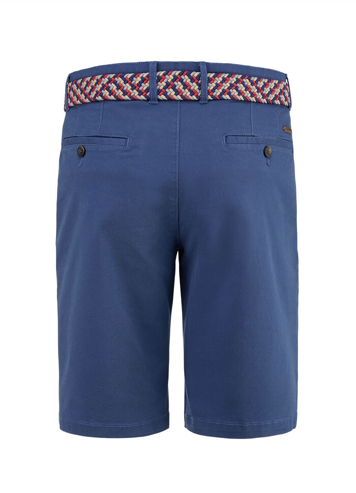 Lässige "Redpoint"-Bermudas mit Stoffgürtel in 3 Farben DUNKELBLAU