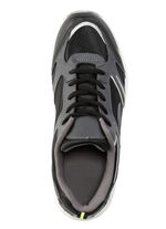 Schnür-Sneaker aus effektvoll bedrucktem Synthetik SCHWARZ-GRÜN