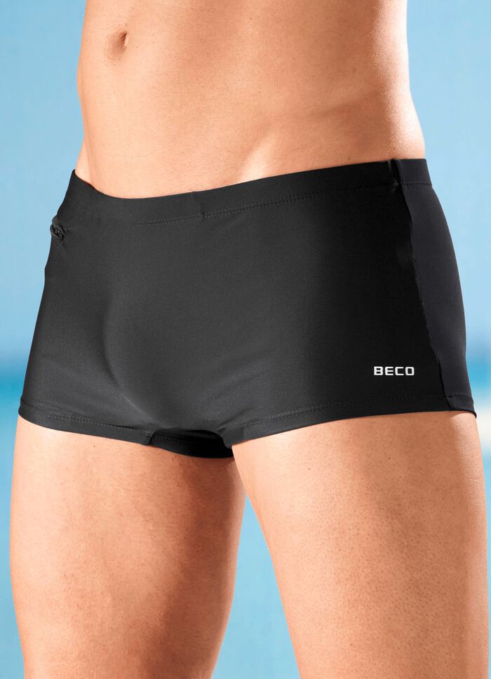 Zweierpack Badehosen in Kastenform mit Rei&szlig;verschlusstasche 