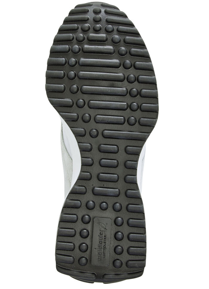 Waldläufer Sneaker mit frecher Glitzer-Applikation EISGRAU-WEISS