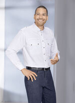 "OS-Trachten"-Hemd mit Button-Down-Kragen in 3 Farben WEISS