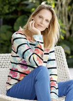 Pullover mit edlem Floraldruck 