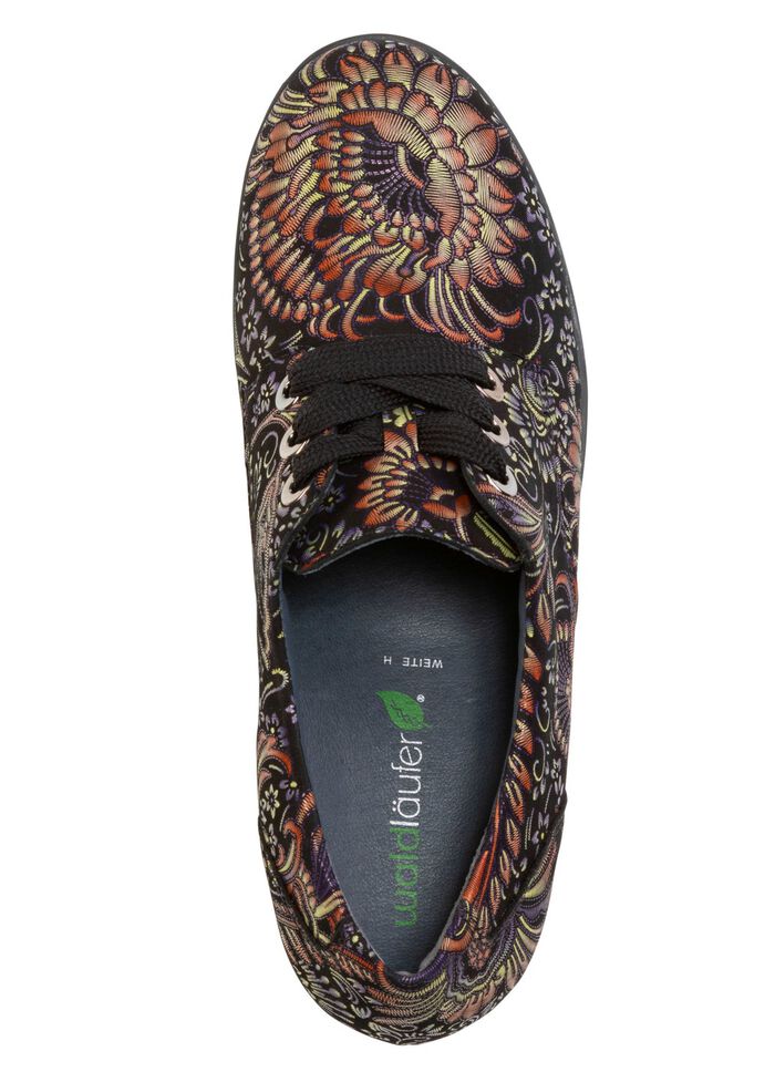 Waldl&auml;ufer, bequemer Damen-Trotteur, Weite H, mit herausnehmbarem Fu&szlig;bett SCHWARZ-BUNT