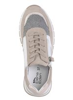 ELENA EDEN Sneaker aus Nappa-, Veloursleder und Textil in Netzoptik 
