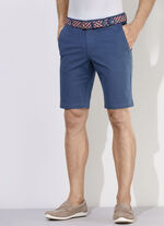 Lässige "Redpoint"-Bermudas mit Stoffgürtel in 3 Farben DUNKELBLAU