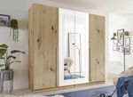 Moderner und formsch&ouml;ner Kleiderschrank ARTISAN EICHE-WEISS