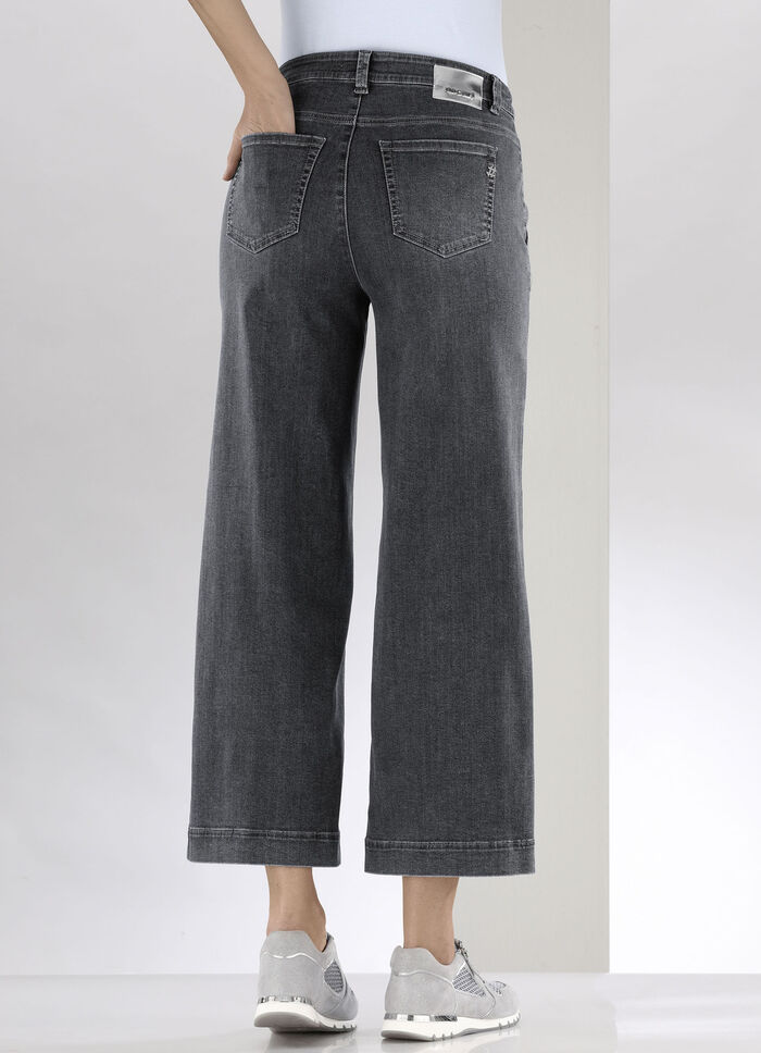 Jeans-Culotte mit luftig-weitem Bein ANTHRAZIT