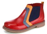Gemini Stiefelette mit dekorativem Einsatz ROT-BUNT