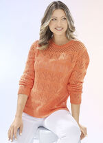 Pullover in Mustermix MANDARINE