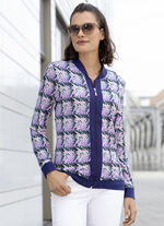 Blusenjacke mit Rippenstrick 