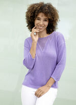 Pullover mit dezentem Glanz FLIEDER