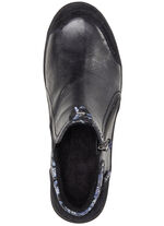 ELENA EDEN Bootie mit blau bedruckten Bes&auml;tzen SCHWARZ-BLAU