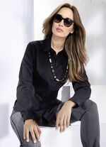 Bluse mit Hemdkragen SCHWARZ